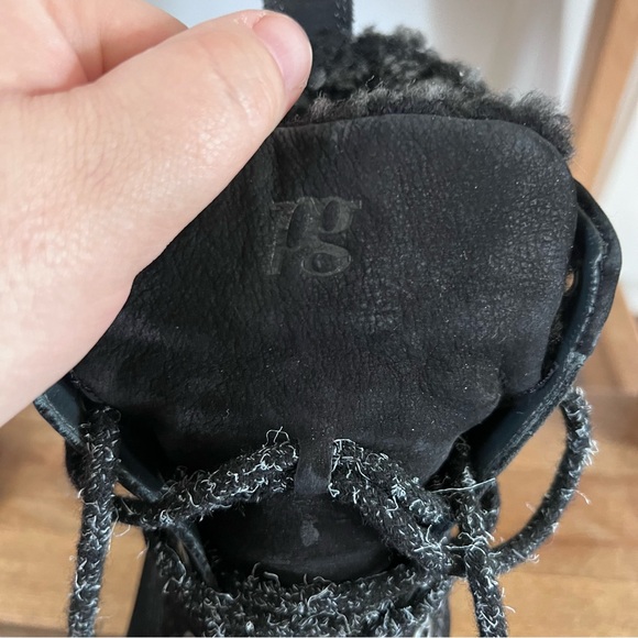 Paul Green Joaquin Genuine Shearling Boot Black Nubuck Women's Size 8 UK 10.5 US - Picture 8 of 9